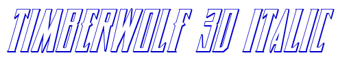Timberwolf 3D Italic шрифт
